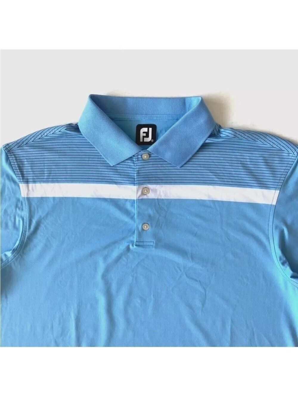 FootJoy FJ Performance Golf Polo Shirt Mens XL Blue Short Sleeve